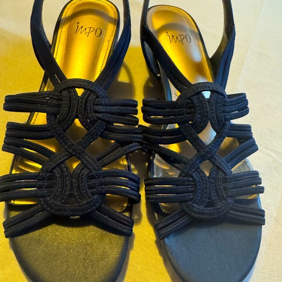 Impo Shoes - Impo. Navy blue formal women wedge sandals size 9